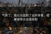 气笑了，我以为找到了云开体育，结果被带去信息收割