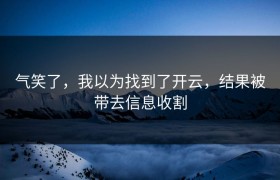 气笑了，我以为找到了开云，结果被带去信息收割