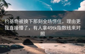 约基奇被换下那刻全场愣住，理由更我直接懵了，有人拿49tk指数线来对照
