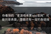 你看到的“爱游戏体育app官网”可能只是表面，里面还有一层钓鱼链接