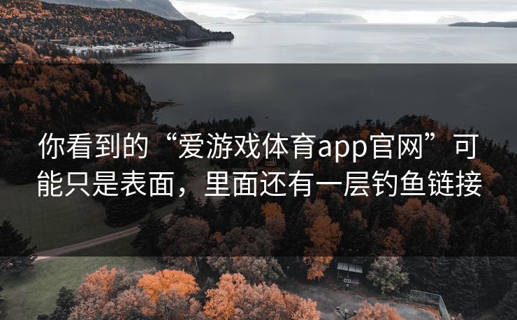 你看到的“爱游戏体育app官网”可能只是表面，里面还有一层钓鱼链接